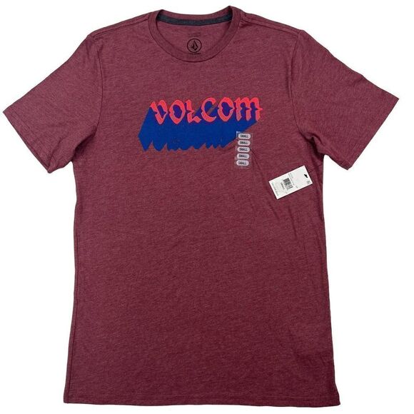 Volcom Other - New Volcom Men US S Red T-Shirt Crew Neck Short Sleeve Logo Casual  Night Creep